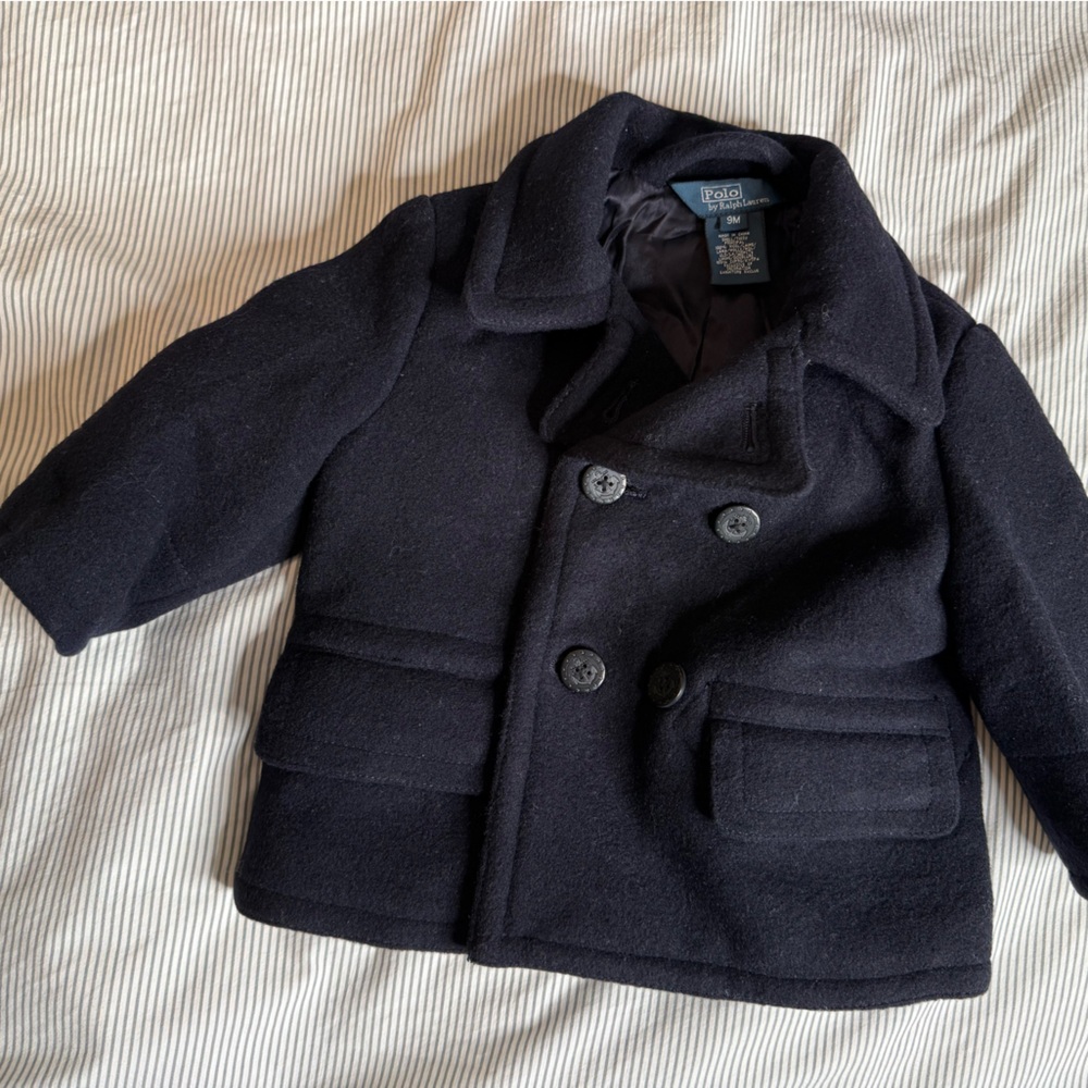 Polo by Ralph Lauren Baby Navy Wool Pea Coat 9M